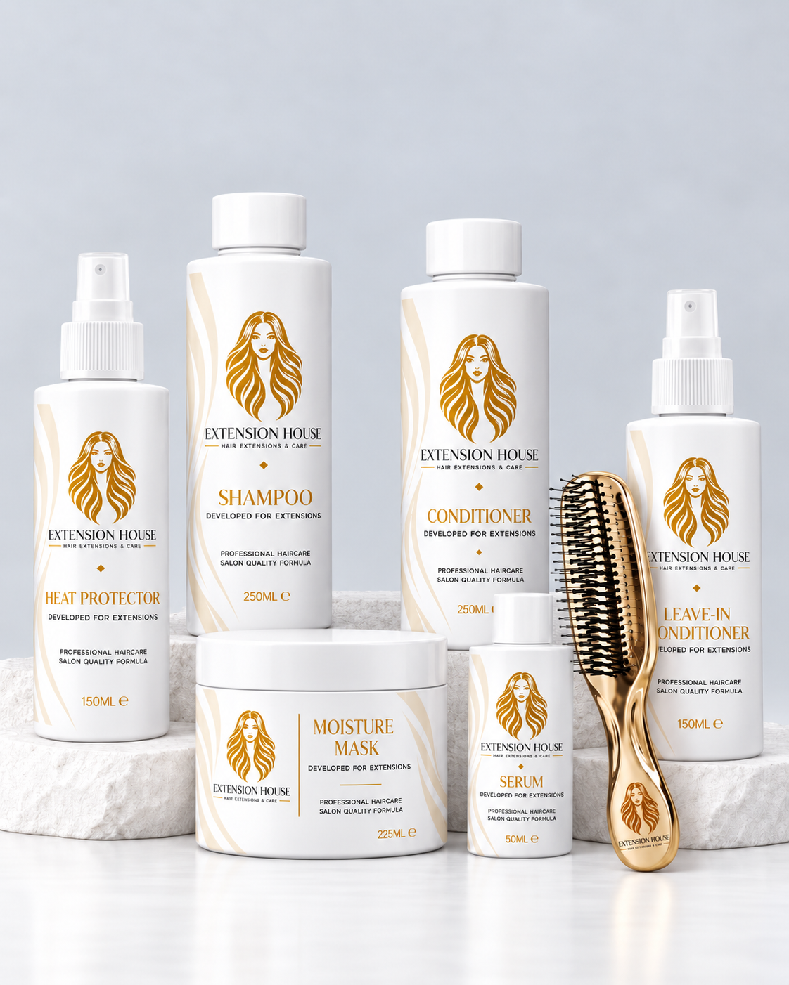 Complete Extension Care Set – 6 verzorgingsproducten + Extension Brush