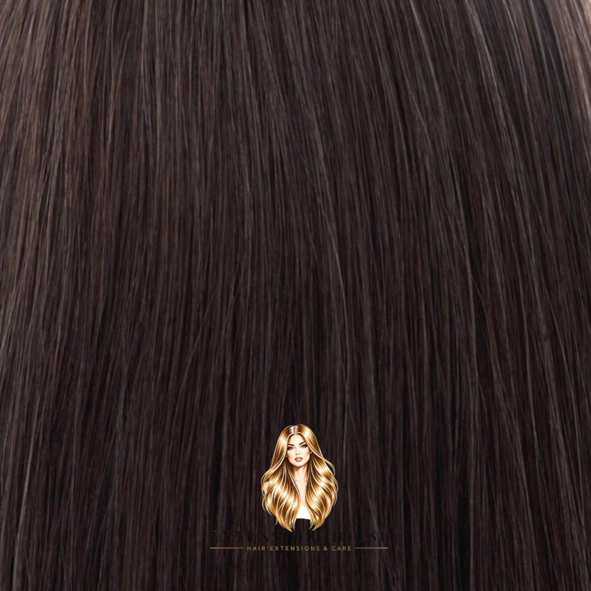 Extension house clip-in hairextensions in mat donkerbruin kleur 2A gemaakt van 100% echt menselijk haar