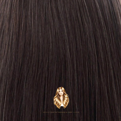 Extension house clip-in hairextensions in mat donkerbruin kleur 2A gemaakt van 100% echt menselijk haar