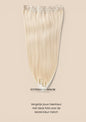 Extension house Halo Flip In Extensions in zilver-blond van 100% human hair met transparante draad en clips.