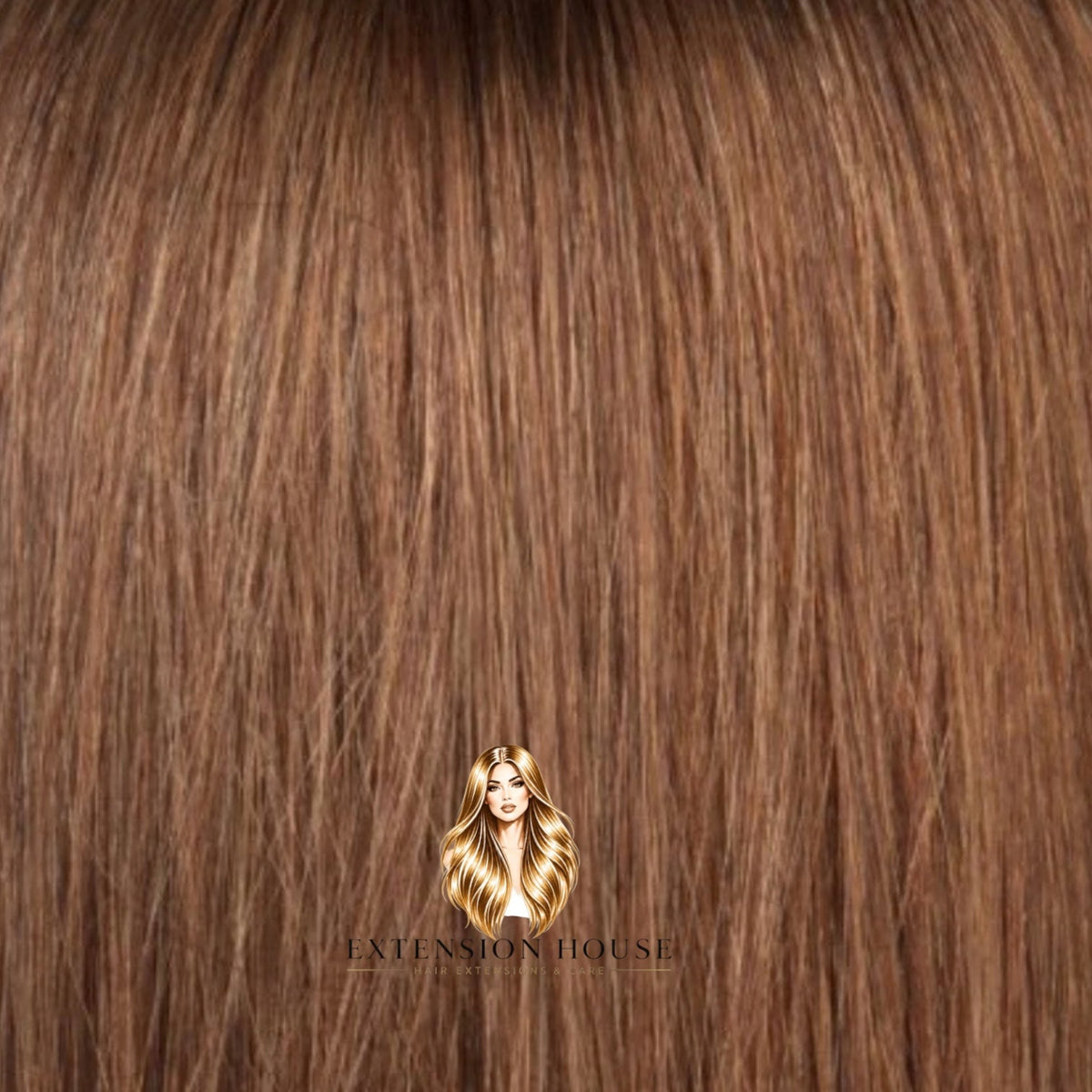 Extension house clip-in extensions in lichtbruin #4 gemaakt van 100% Remy human hair voor natuurlijk volume