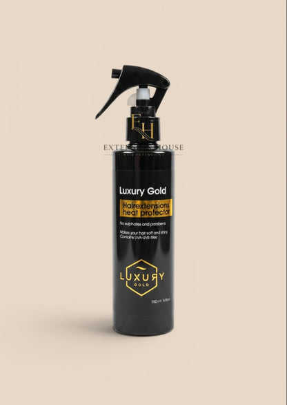 Extension house Luxury Gold Hairextensions Heat Protector spray 250ml voor bescherming tegen hitte en zonschade.