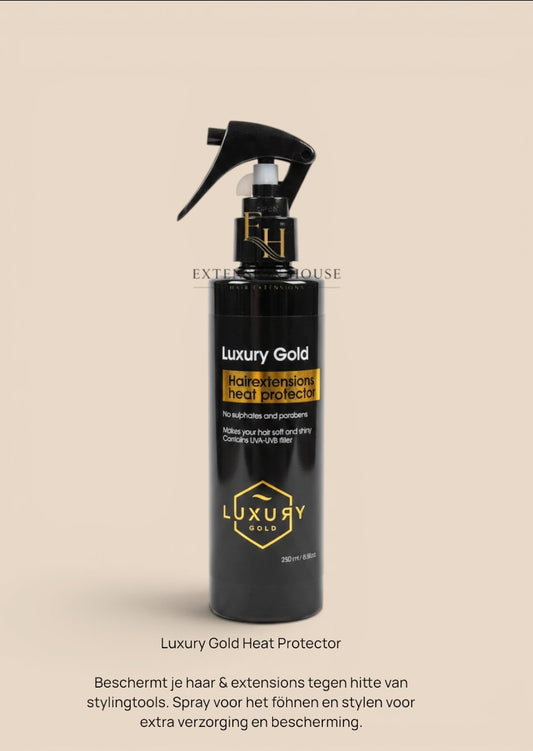 Extension house Luxury Gold Hairextensions Heat Protector spray 250ml voor bescherming tegen hitte en UV-straling