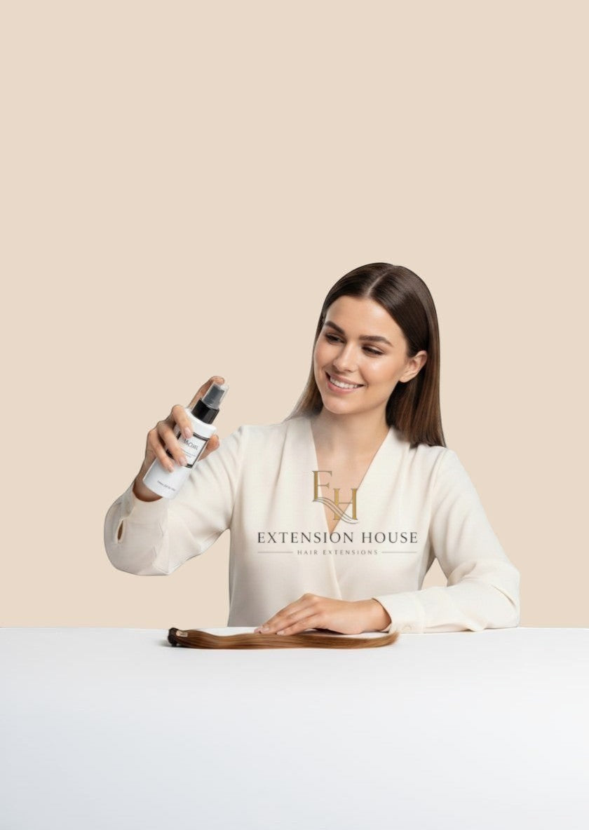 Extension house MOHI Moisturizing Spray For Styling Tools, 100ml, beschermt haar en stylingtools tegen hitte.