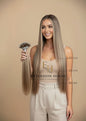 Extension House nanoring extensions in assig blonde highlight blend, 40-60 cm lang, voor extra lengte en volume.