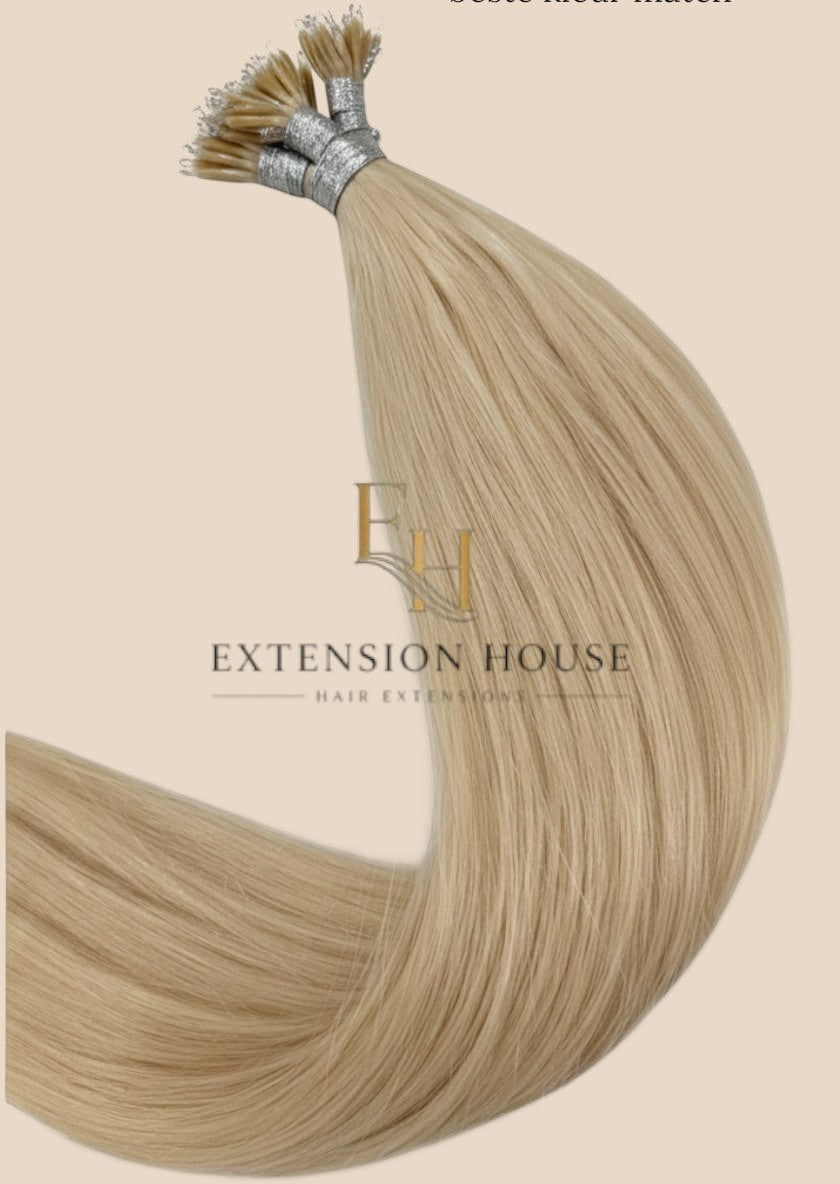 Extension house nanoring extensions van 100% menselijk haar in cool platinum blonde #613A. Zacht en herbruikbaar.