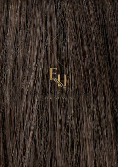 Extension house nanoring extensions van 100% human hair in soft black warm kleur #1A. Natuurlijke, warme bruine tint.