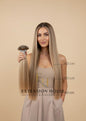 Extension House Nanoring Extensions #16/60 warm blonde highlight blend, 100% Remy haar, 40-60 cm lang.