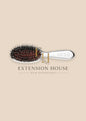 Extension House ovale haarborstel zilverkleurige handgreep