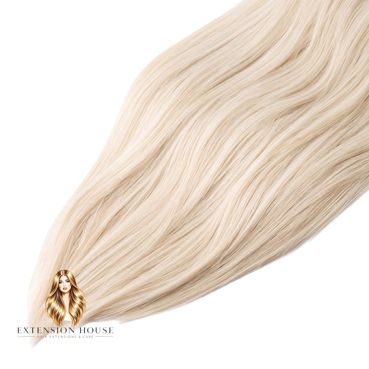 Extension house platinablond clip-in extensions van 100% Remy human hair voor extra volume en lengte