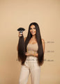 Extension House 1A warmbruin nanoring haar extensions van 100% echt haar, 40-60 cm lang