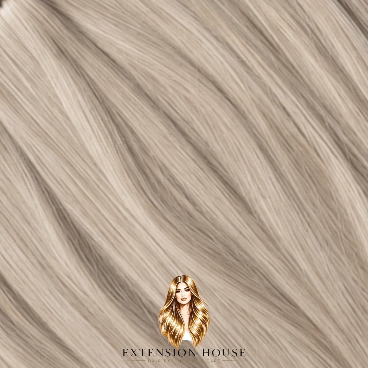 Extension house clip-in extensions in koele zilverblonde kleur gemaakt van 100% Remy human hair voor extra volume