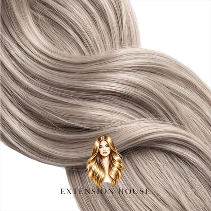 Extension house clip-in extensions in zilverblond 100% human hair voor extra volume en lengte